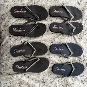 4 pairs of Skechers Meditation yoga foam sandals. (Sold 4 pairs together  )